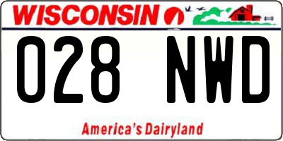 WI license plate 028NWD