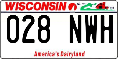 WI license plate 028NWH
