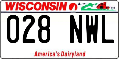 WI license plate 028NWL