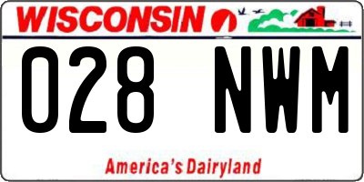 WI license plate 028NWM