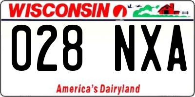 WI license plate 028NXA