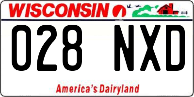 WI license plate 028NXD