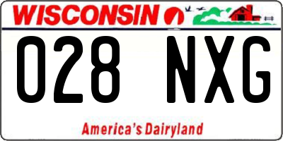 WI license plate 028NXG