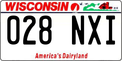 WI license plate 028NXI