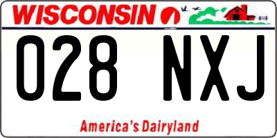 WI license plate 028NXJ