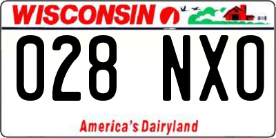 WI license plate 028NXO