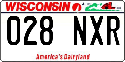 WI license plate 028NXR