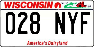 WI license plate 028NYF