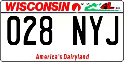 WI license plate 028NYJ
