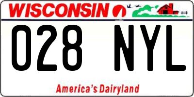 WI license plate 028NYL