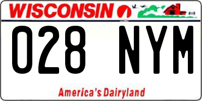 WI license plate 028NYM