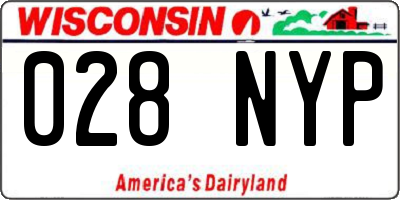 WI license plate 028NYP