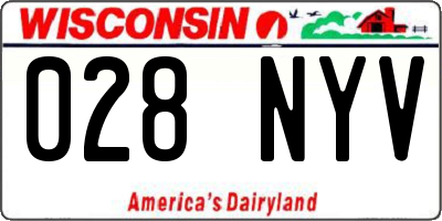 WI license plate 028NYV