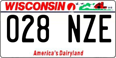 WI license plate 028NZE