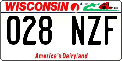 WI license plate 028NZF