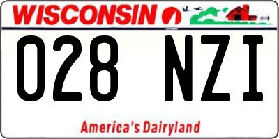 WI license plate 028NZI