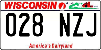 WI license plate 028NZJ