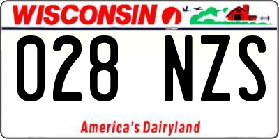 WI license plate 028NZS