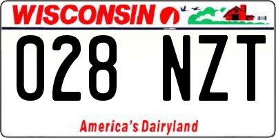 WI license plate 028NZT