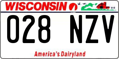 WI license plate 028NZV