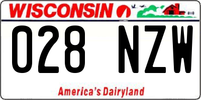 WI license plate 028NZW