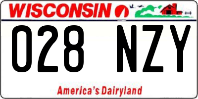 WI license plate 028NZY