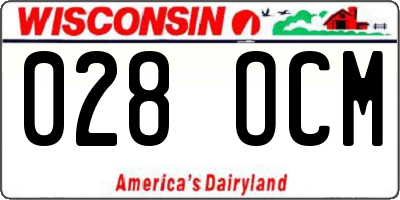 WI license plate 028OCM