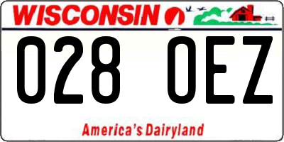 WI license plate 028OEZ