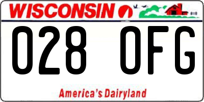 WI license plate 028OFG