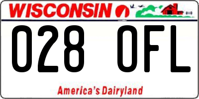 WI license plate 028OFL