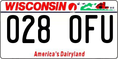 WI license plate 028OFU