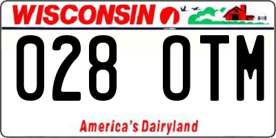 WI license plate 028OTM