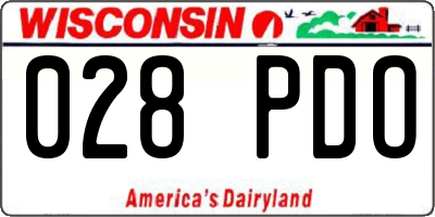 WI license plate 028PDO