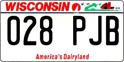 WI license plate 028PJB