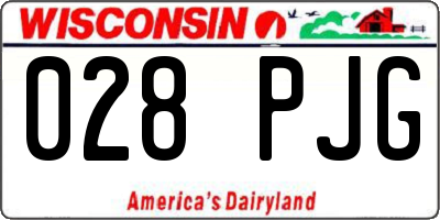 WI license plate 028PJG