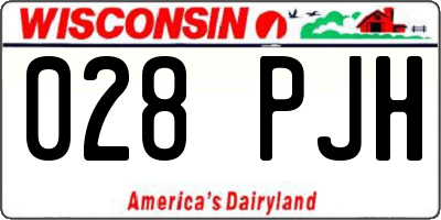 WI license plate 028PJH