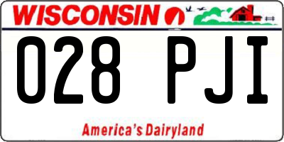 WI license plate 028PJI