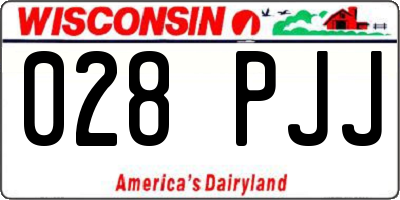WI license plate 028PJJ