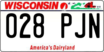 WI license plate 028PJN