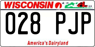 WI license plate 028PJP