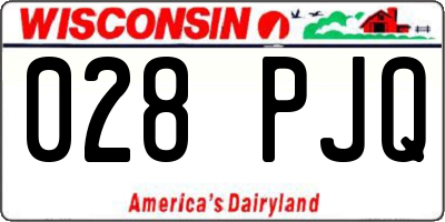 WI license plate 028PJQ