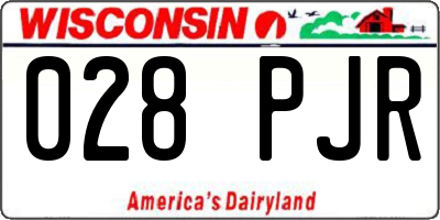 WI license plate 028PJR