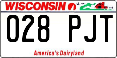 WI license plate 028PJT