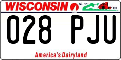 WI license plate 028PJU