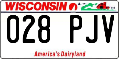 WI license plate 028PJV