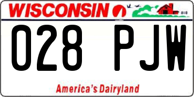 WI license plate 028PJW