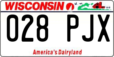 WI license plate 028PJX