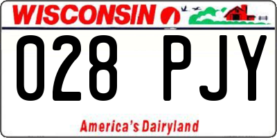 WI license plate 028PJY
