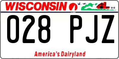WI license plate 028PJZ