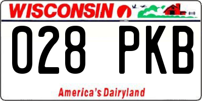 WI license plate 028PKB